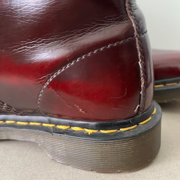 Dr Martens Vegan Cherry Red Boots Women's Size 9 US - Picture 6 of 11